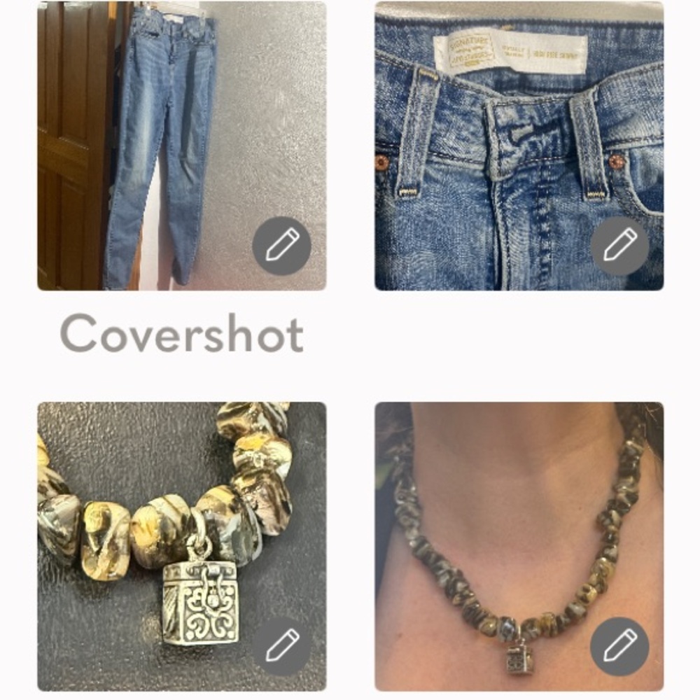 Levi’s shaping hi-rise skinny👖6L W28/32L+17.5”stone+sterling wish🎁box necklace